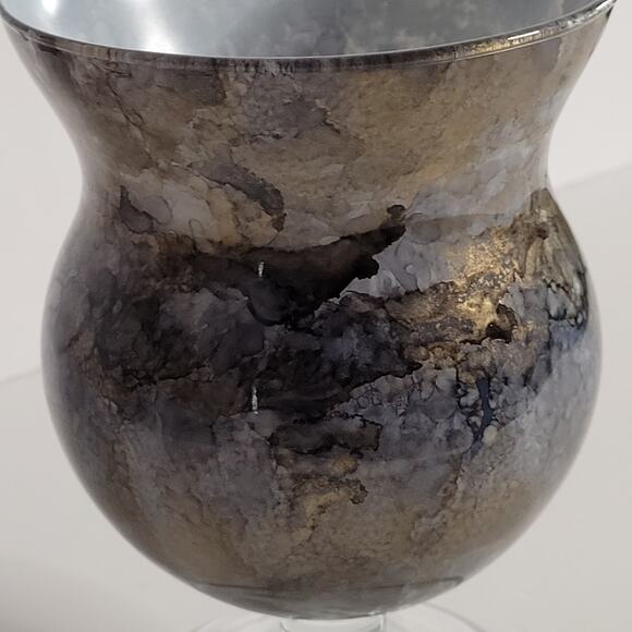 Elegant Blue and Gold Candle Holder - 6x4 Inches - Picture 7 of 9